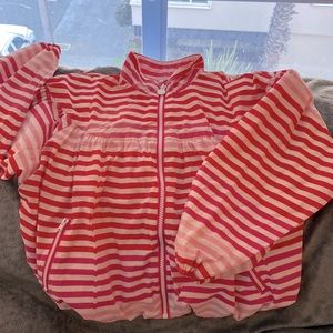 Target /Hunter Collab girls size 7-8 candy strip rain jacket